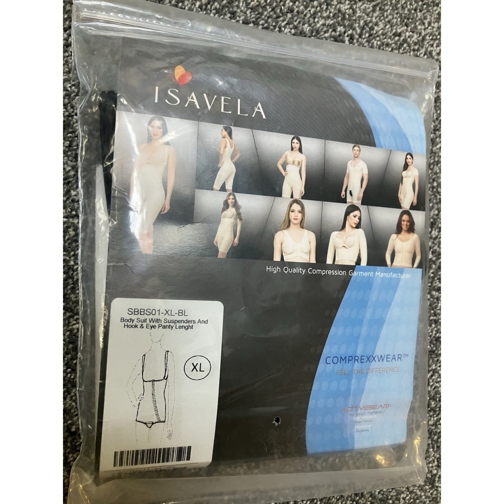 NEW Isavela Size XL Body Suit Panty Compression Garment Post Surgery Faja Black